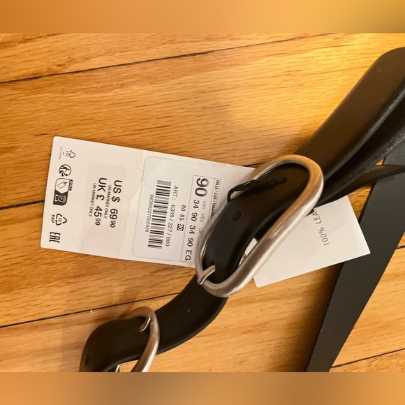 TREND NEW  ZARA VIRAL 100% LEATHER DOUBLE BUCKLE BELT
?FIRM PRICE main image 12